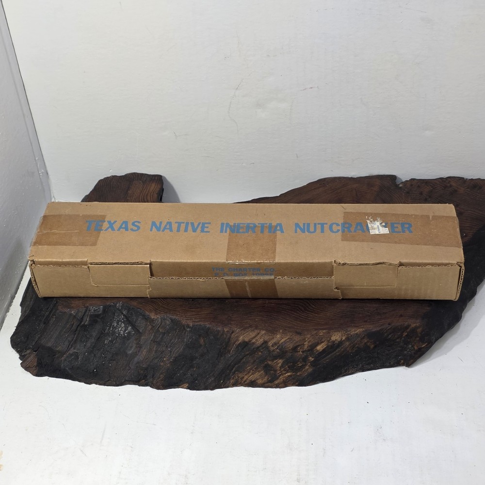 ​Vintage Texas Inertia Nutcracker Bill's Original Box Instructions Wood Base