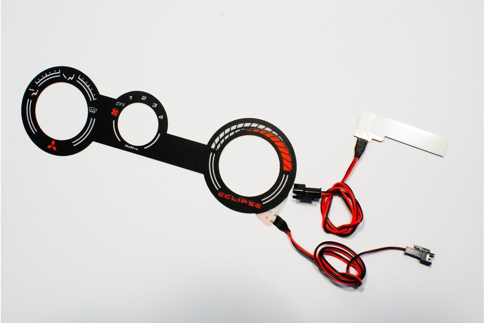 Mitsubishi Eclipse 2G - Heater Control Panel Glow Gauge Plasma Dials Tachoscheib