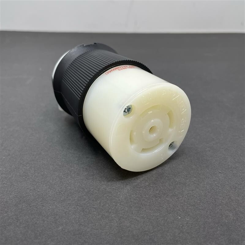 Hubbell HBL2823 Female Connector Body, 30A 3-Phase Wye 277/480V AC Black/White