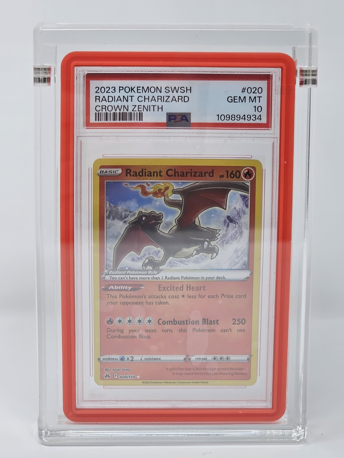 PSA Acrylic Magnetic Phantom Display Case With Graded Guard / Bumper Installed