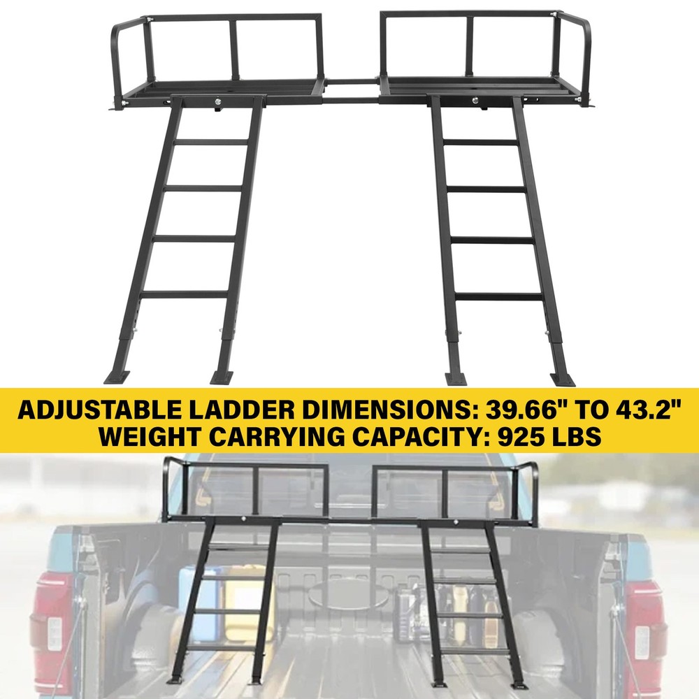 Adjustable Truck Cargo Bed Ladder Rack Extendable Storage Space For ATV UTV