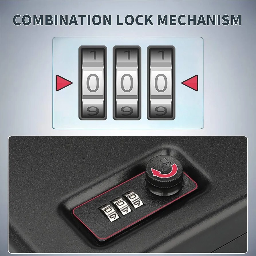 WINCENT Portable Gun Safe Combination Lock Box