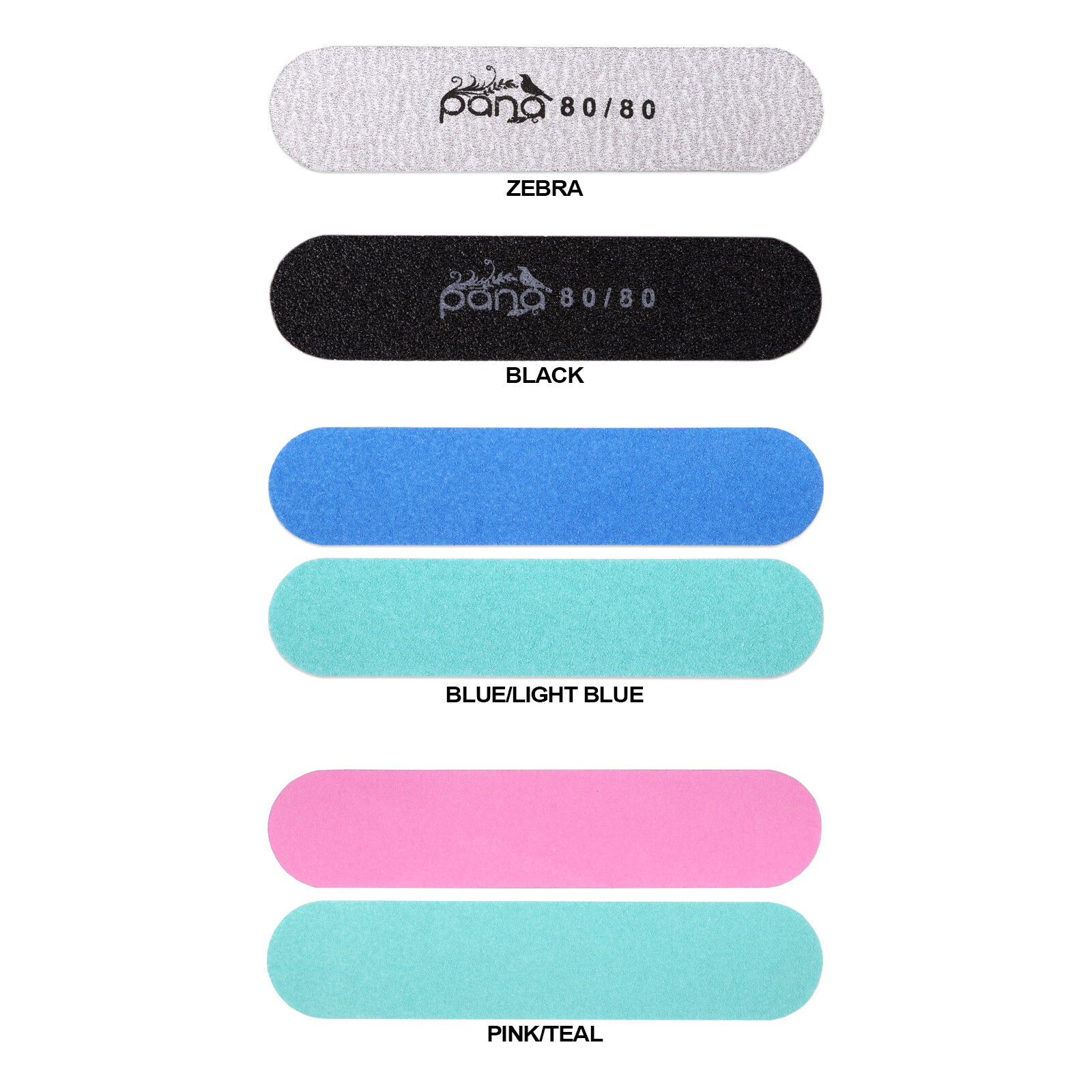 PANA 25pc Double-Sided Emery Board Mini Nail Files for Manicures & Nail Prep