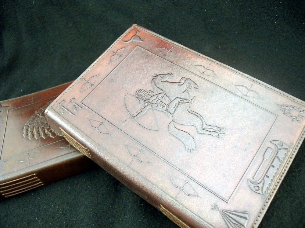 Native American Indian Theme - Handmade A5 Leather Journal Diary