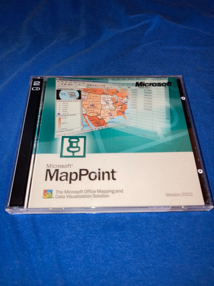 Microsoft MapPoint Version 2002 Office Mapping & Data Visualization Solution