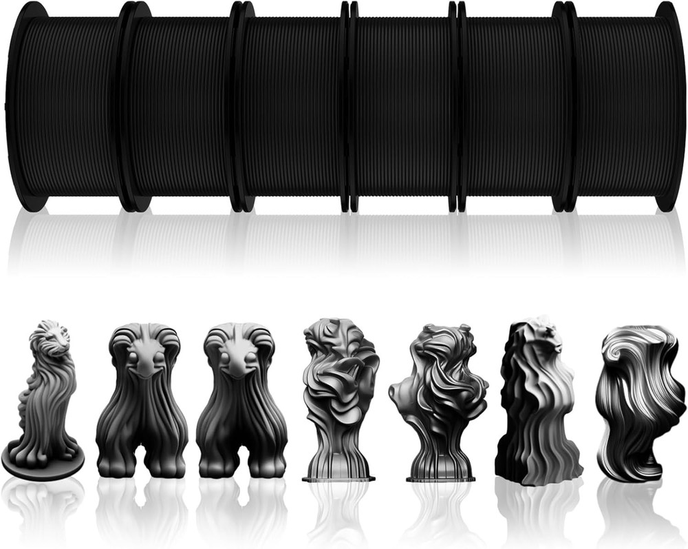 3D Printer Filament PLA Bundle 1.75mm Multicolor Matte or Silk Finish, Dimens...