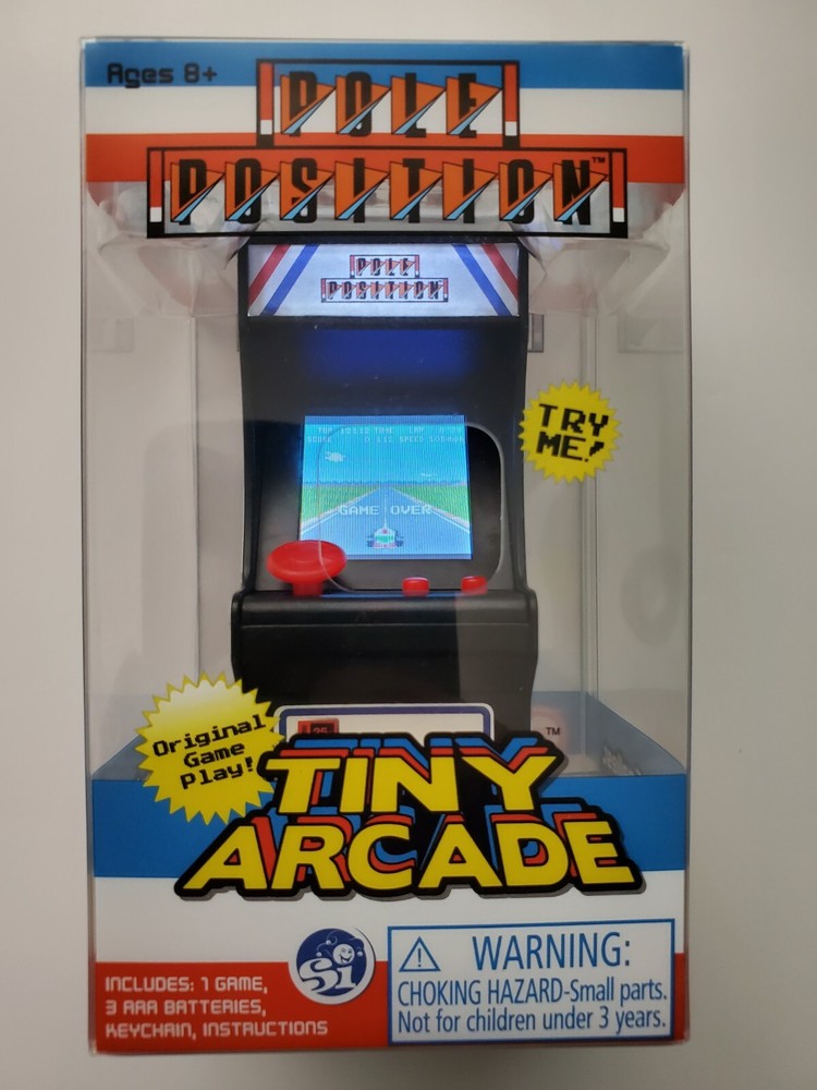 POLE POSITION Tiny Arcade Game Retro Mini Electronic Keychain NEW!