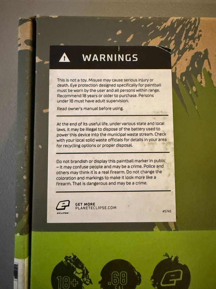 Planet Eclipse Etha 3 Mechanical Paintball Gun - Black