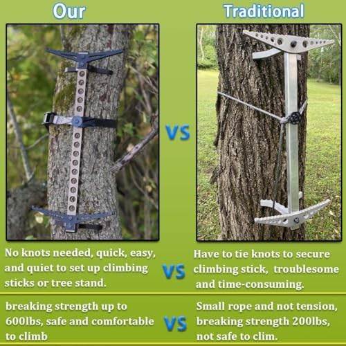 Climbing Stick Straps for Tree Stands - Replacement Attachment for Climbing Step
