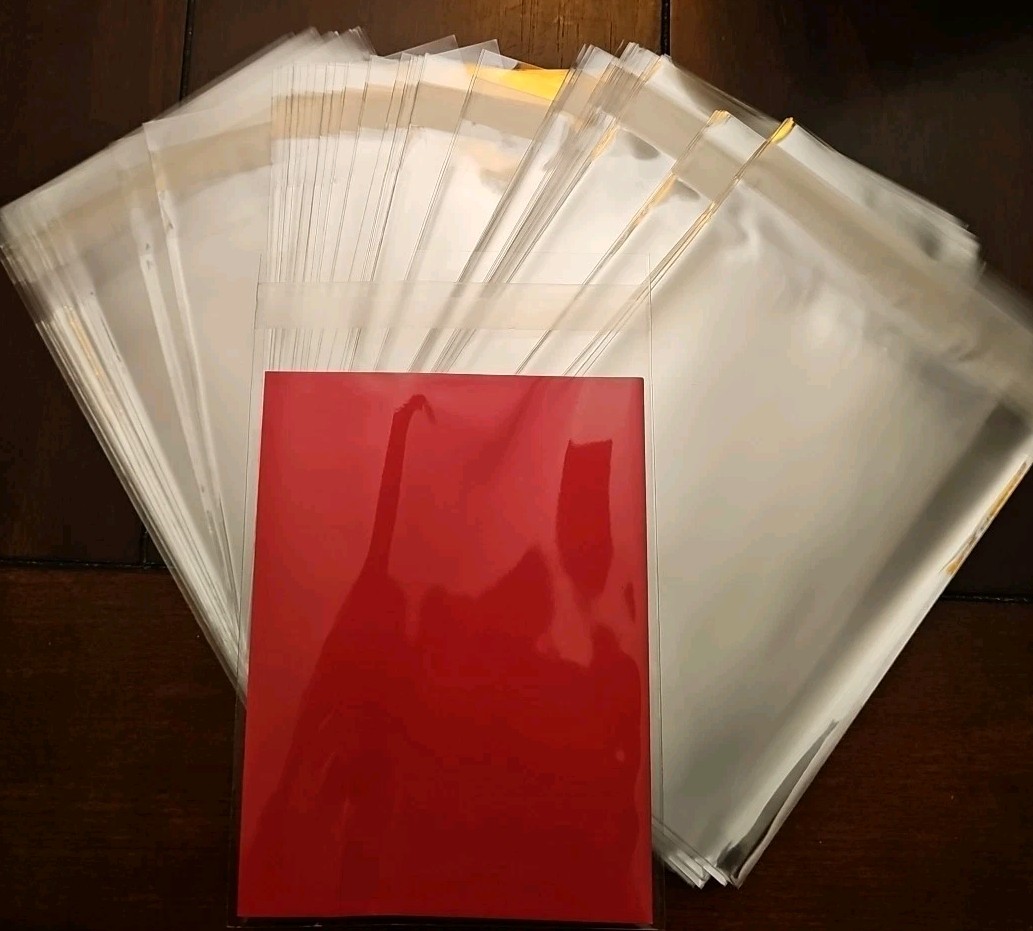 200 A2 Cello Bag with Flap 4 5/8 x 5 3/4 Resealable Clear Bags Sleeves 1.6 mil