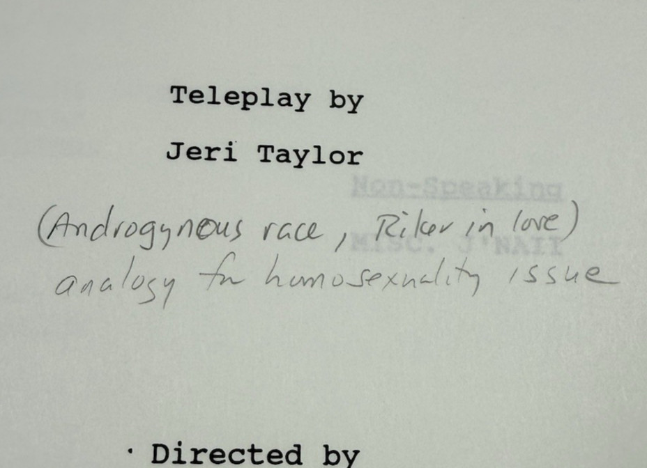 STAR TREK THE NEXT GENERATION Original FINAL DRAFT Script "The Outcast" 1992