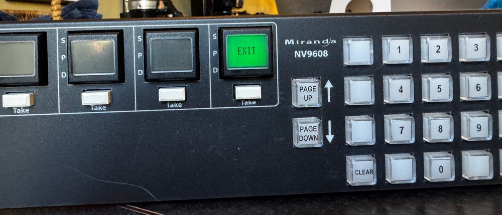 Miranda NV9608 Router Control Panel
