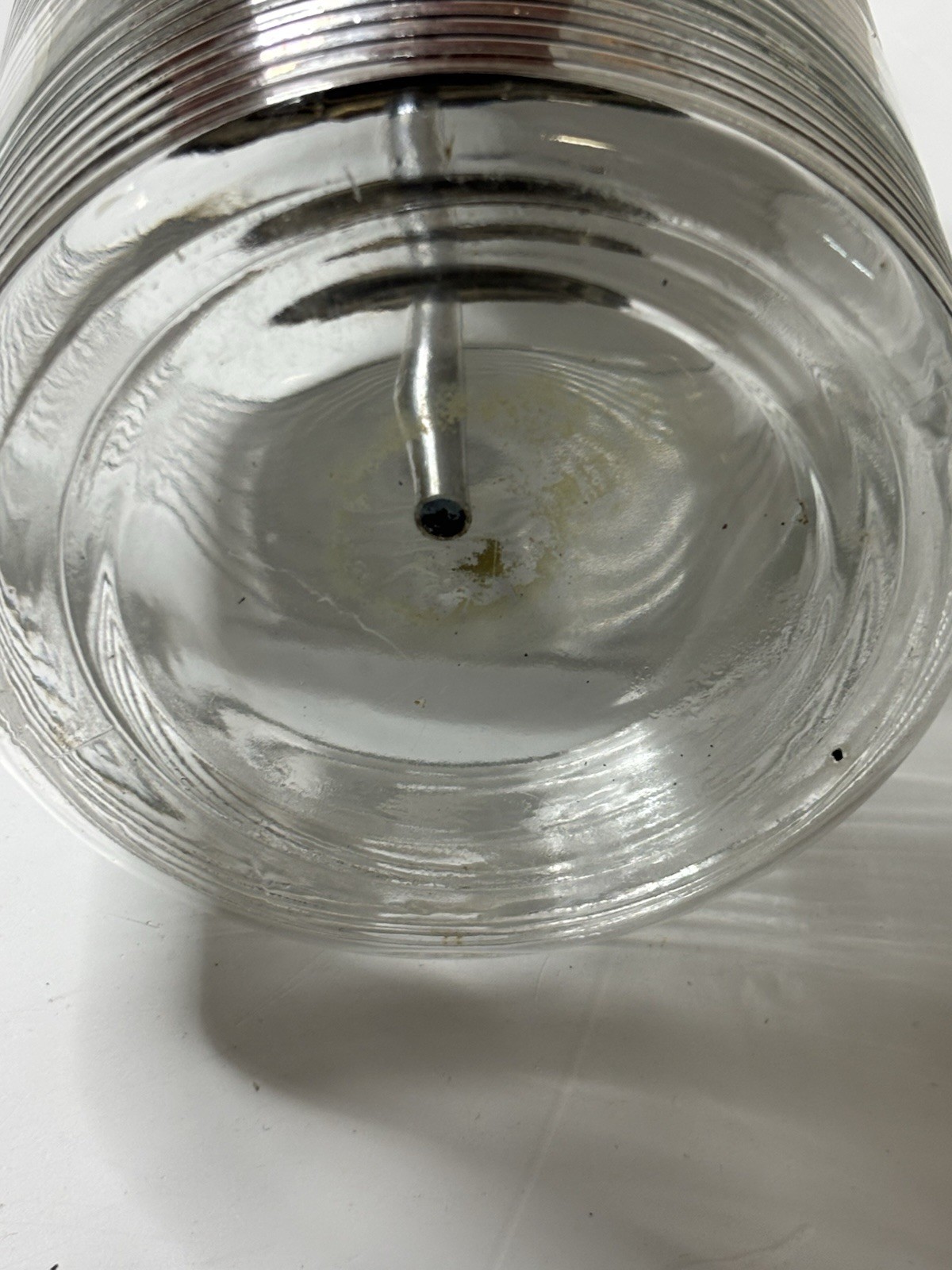 Retro Vintage MCM Liquor Dispenser Chrome & Glass Red Resin ~ Bar Decor