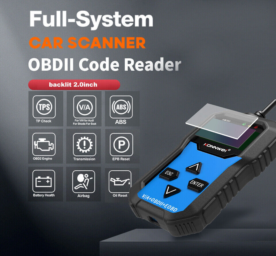 KONNWEI KW350 OBD2 Automotive Fault Scanner Code Reader tester Scanner Tool
