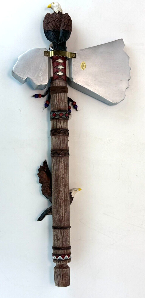 Decorative Tomahawk With American Bald Eagles Wall Hanging Composite Material