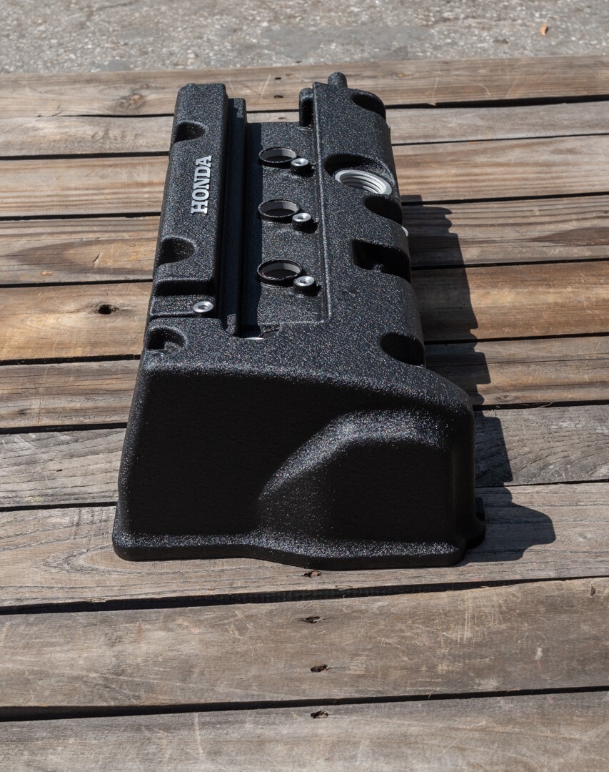 Honda K SERIES K24 K20 type r civic rsx valve cover PowderCoated WRINKLE BLACK
