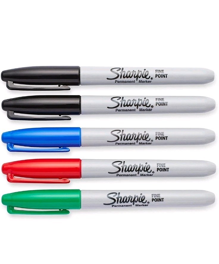 Sharpie Permanent Markers, Fine Point, Assorted Colors, 5 Count 30653