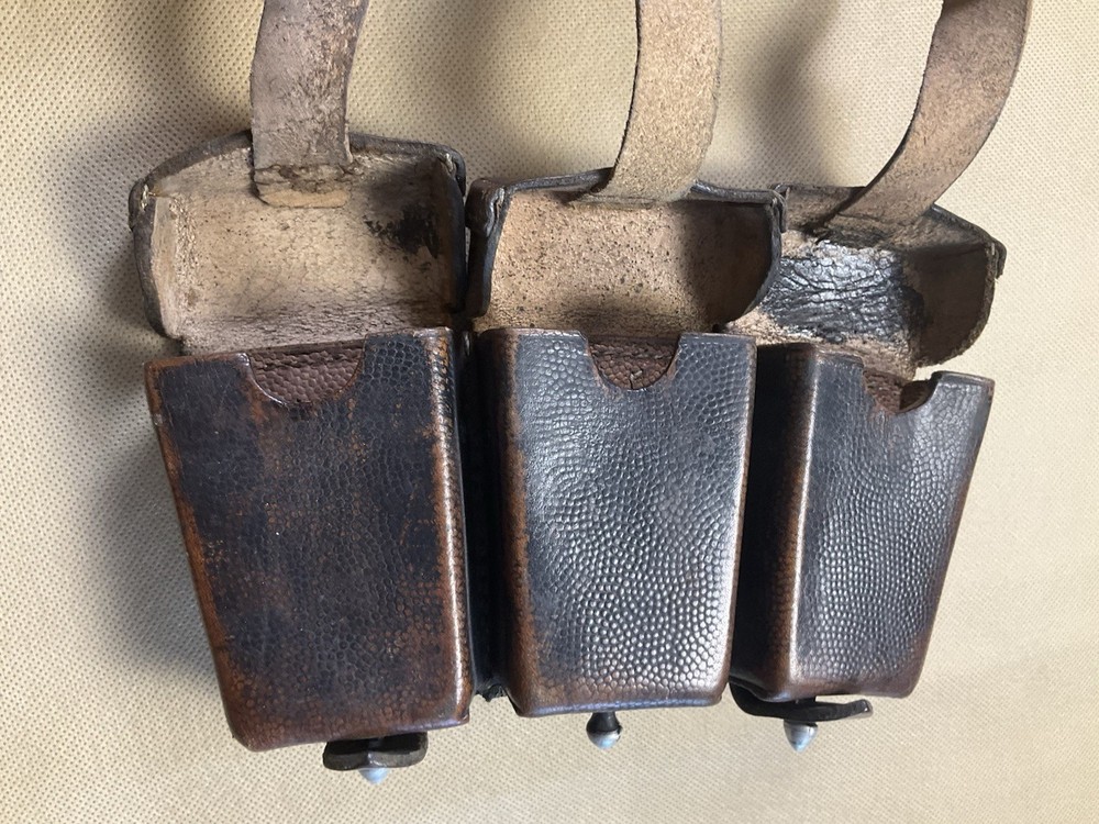 Rare Eugen Hurth Munched Leather K98Ammo Pouch Dated 1935