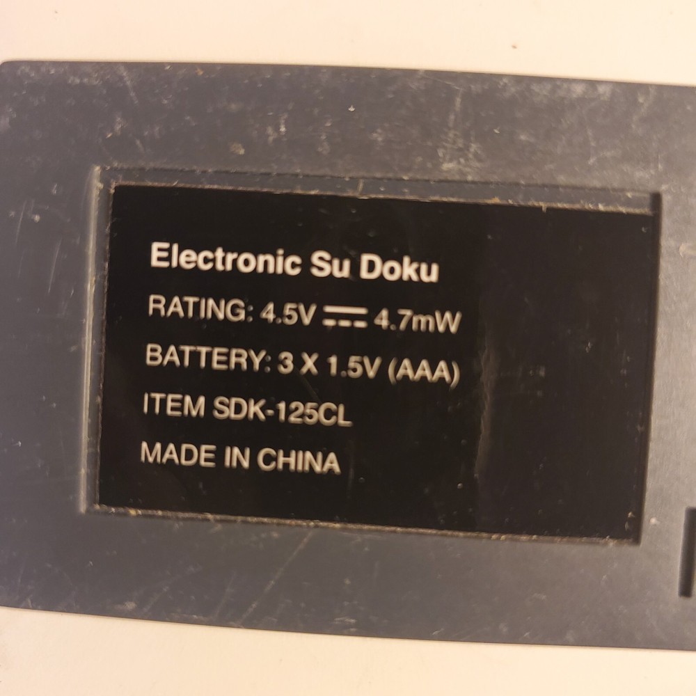 Su Doku Small Electronic HANDHELD Game Maximo Concepts