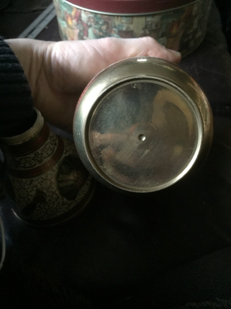BIN Brass Bottle With Peacock Engraving