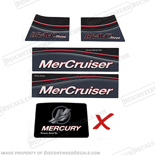 Fits Mercruiser Bravo Three X Decals 2005 and up