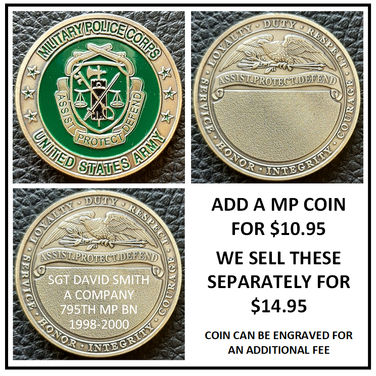 MC-NICE: ARMY Military Police MP Creed ALL UNITS PERSONALIZED