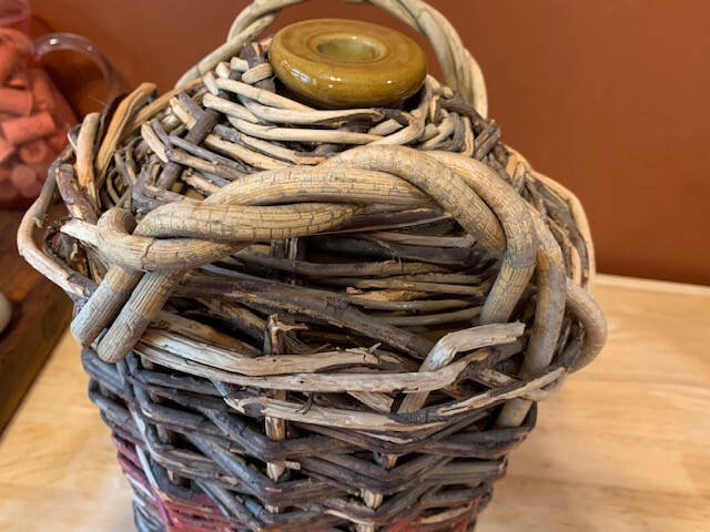 Vintage Wicker Demijohn