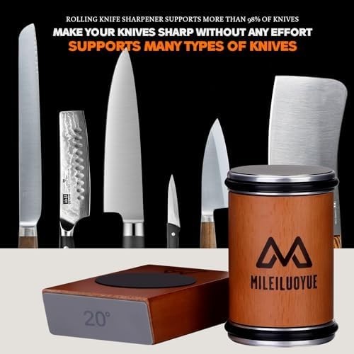 Rolling Knife Sharpener Set Diamond Ceramic Discs Professional Sharpening Kit