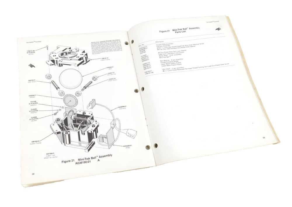Atari Centipede Arcade Game Operation, Maintenance & Service Manual 1981
