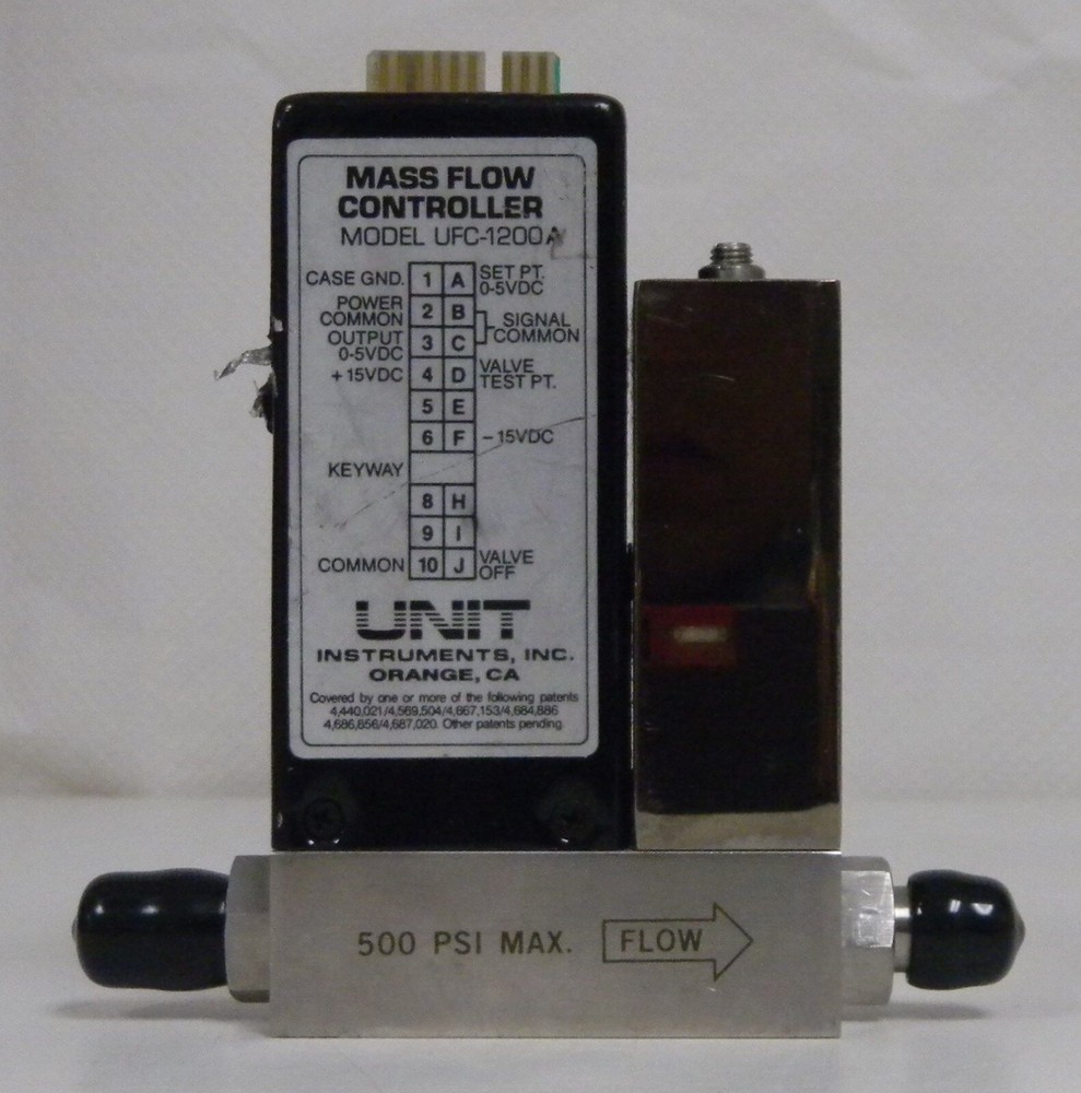 Unit UFC-1200A Mass Flow Controller, Gas- SF6, Range- 15 SCCM, Used