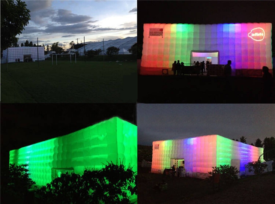 Inflatable Cube Tent Inflatable Night Club With LED Lights For Party Event