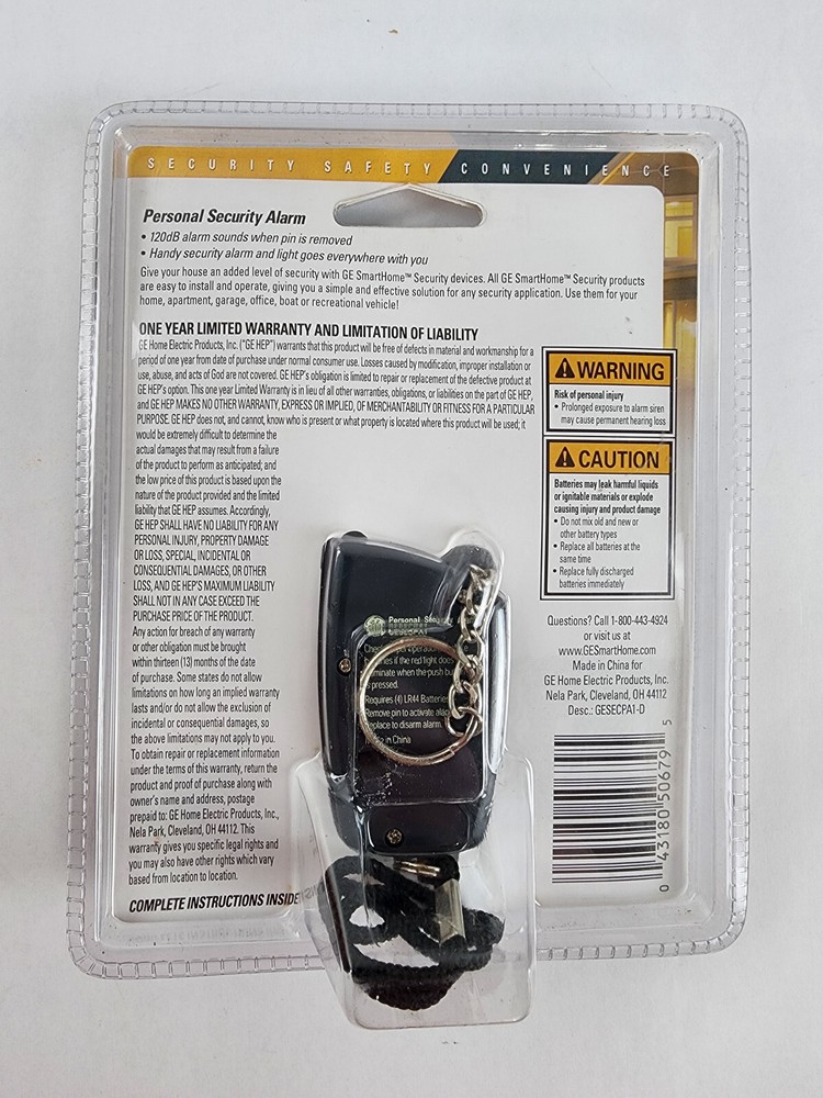 GE Personal Security Alarm NOS