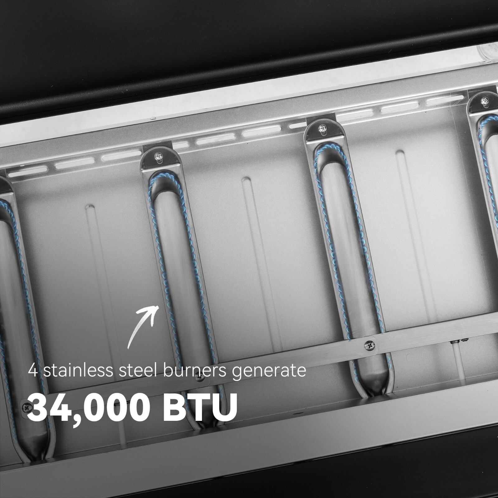 Royal Gourmet 4-Burner Tabletop Gas Griddle with Hood/Removable Standing Cart