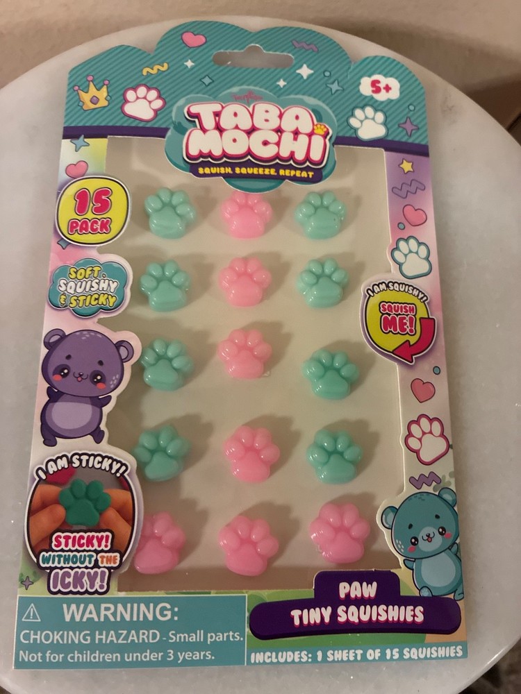 Taba Mochi tiny butterfly, bow & paw squish squeeze repeat tiny squishies