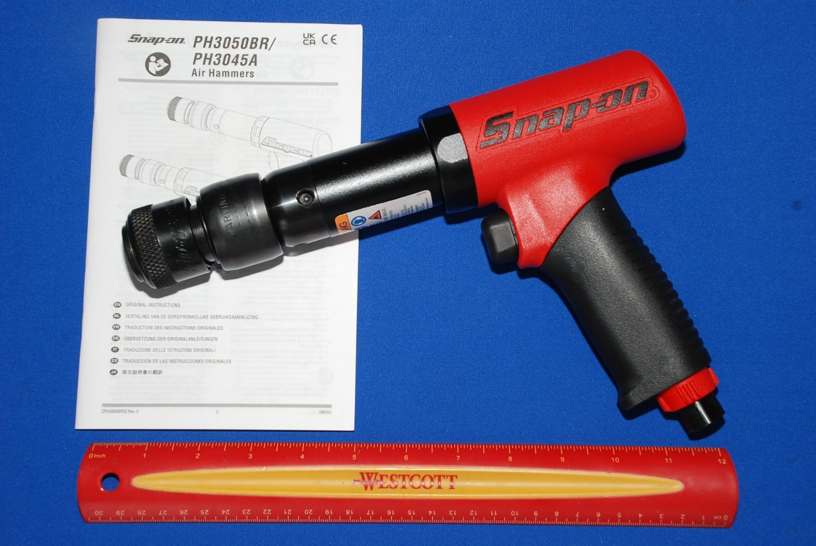 Snap-On NEW 2025 Red Super-Duty Quick Change Chuck 2500BPM Air Hammer PH3050BR