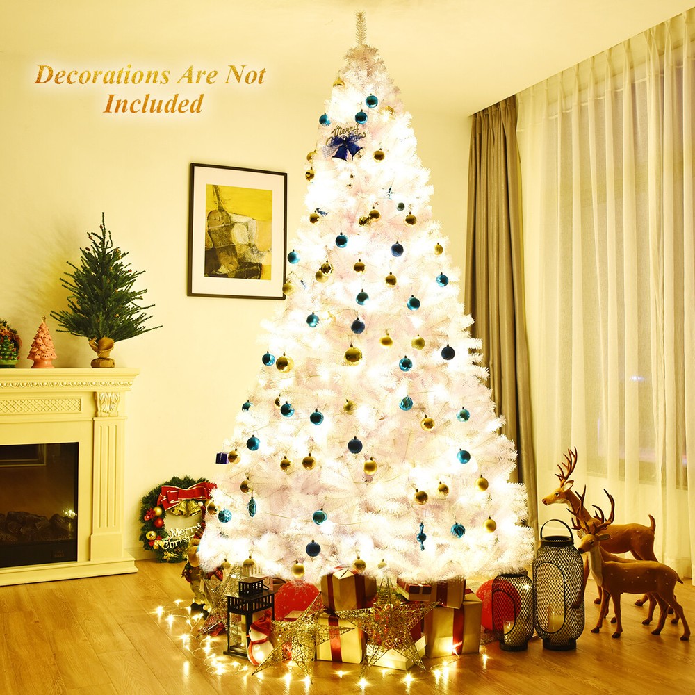 Costway 9Ft Hinged Stand Artificial Christmas Tree Great Pine Tree 2132 Tips