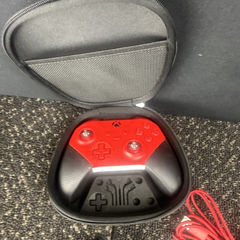 Microsoft Xbox Elite Series 2 Red Controller Bundle with Carrying Case
