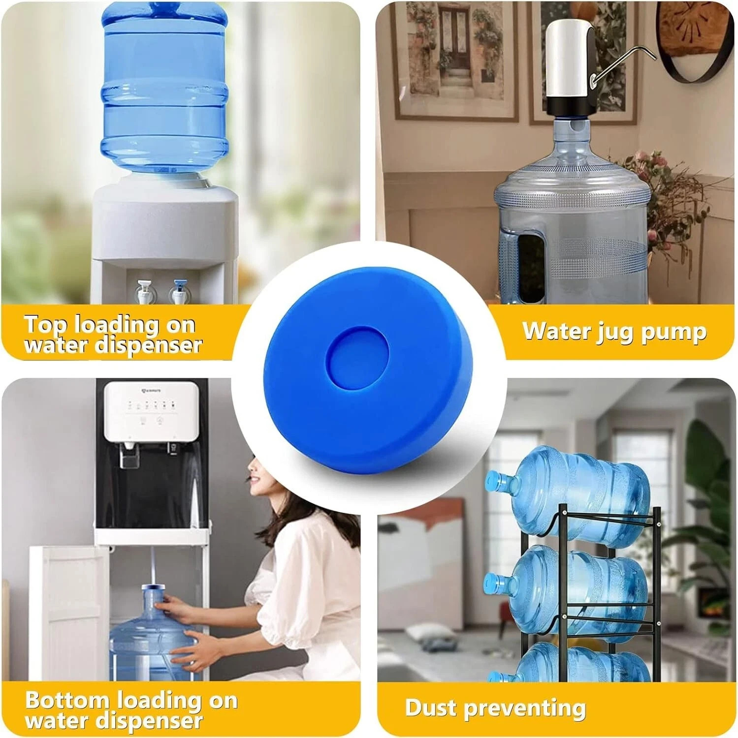3 Pcs Reusable 5 Gallon Water Jug Caps Leak Proof Bottle Lids (55mm) Bottles New