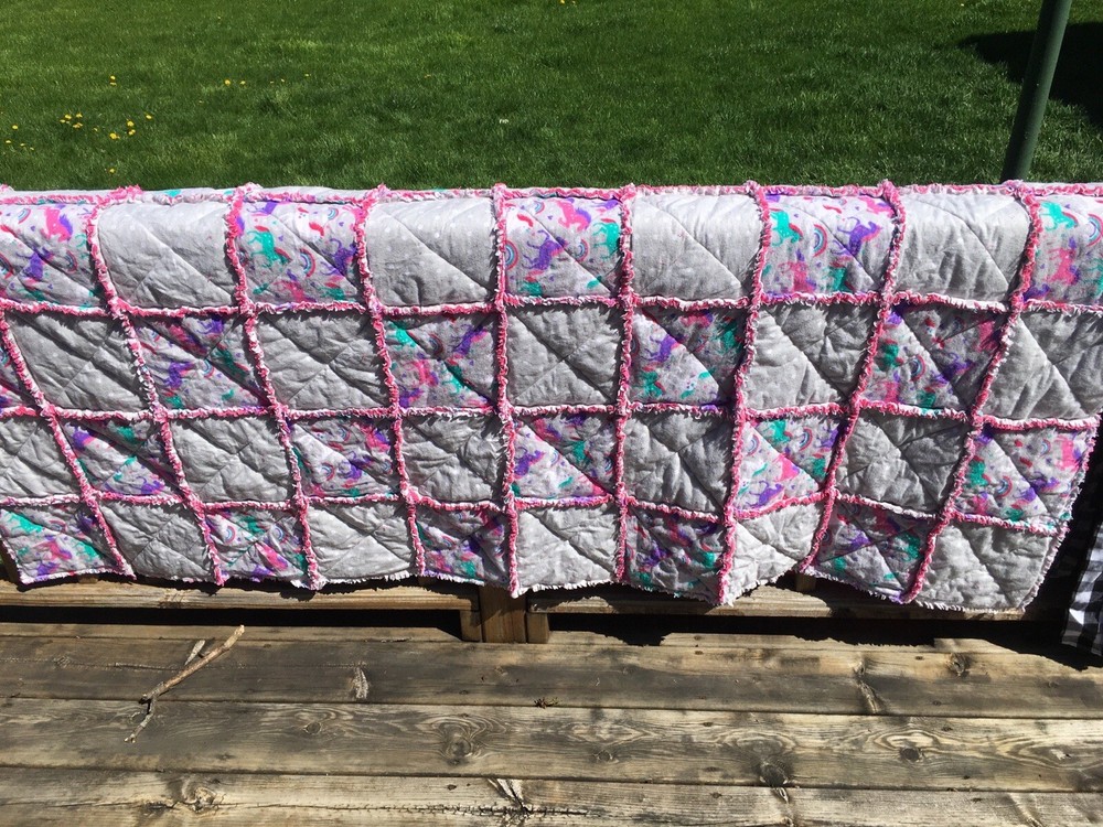 New Full Size Rag Quilt, Handmade Custom Made