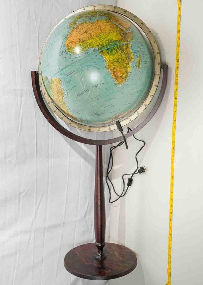 Floor Globe by Replogle Globes 12" Diameter, Walnut / Metal Base