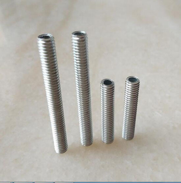 10Pcs M6 Hollow Threaded Rod Tubes Side Electric Light Socket Accessories
