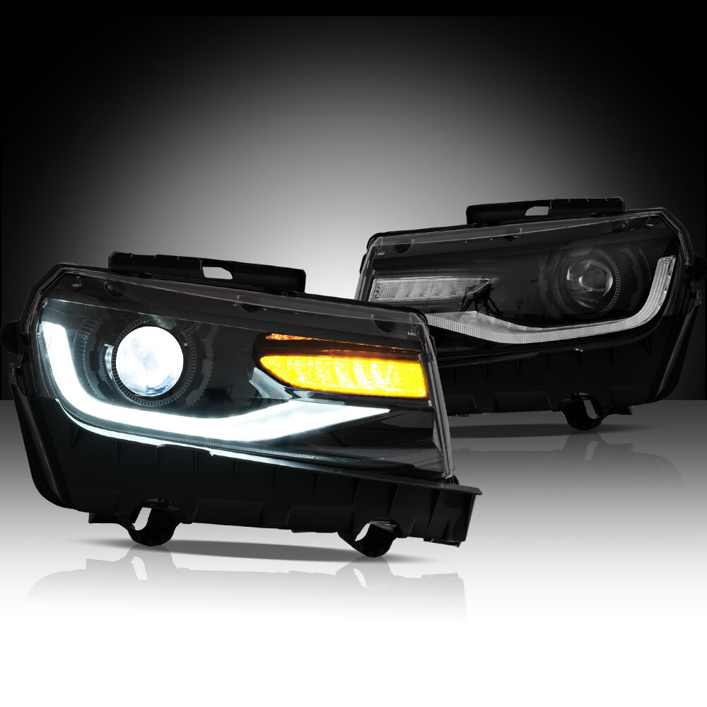 For 2014 2015 Chevy Camaro Upgrade 6th Gen Style Headlights Projector LED DRL'S