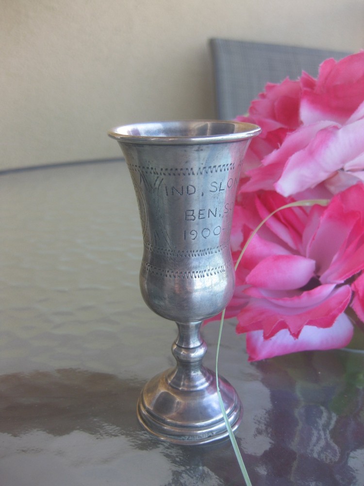 Antique Silver Kiddush cup, 1900-1925