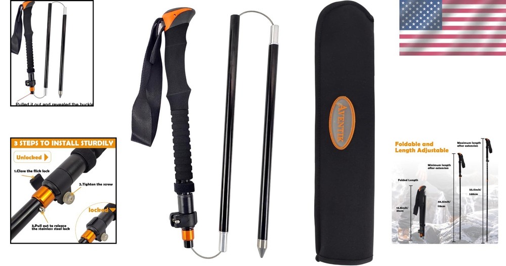 Safety First: Adjustable Folding Wading Staff with Corrosion-Resistant Design