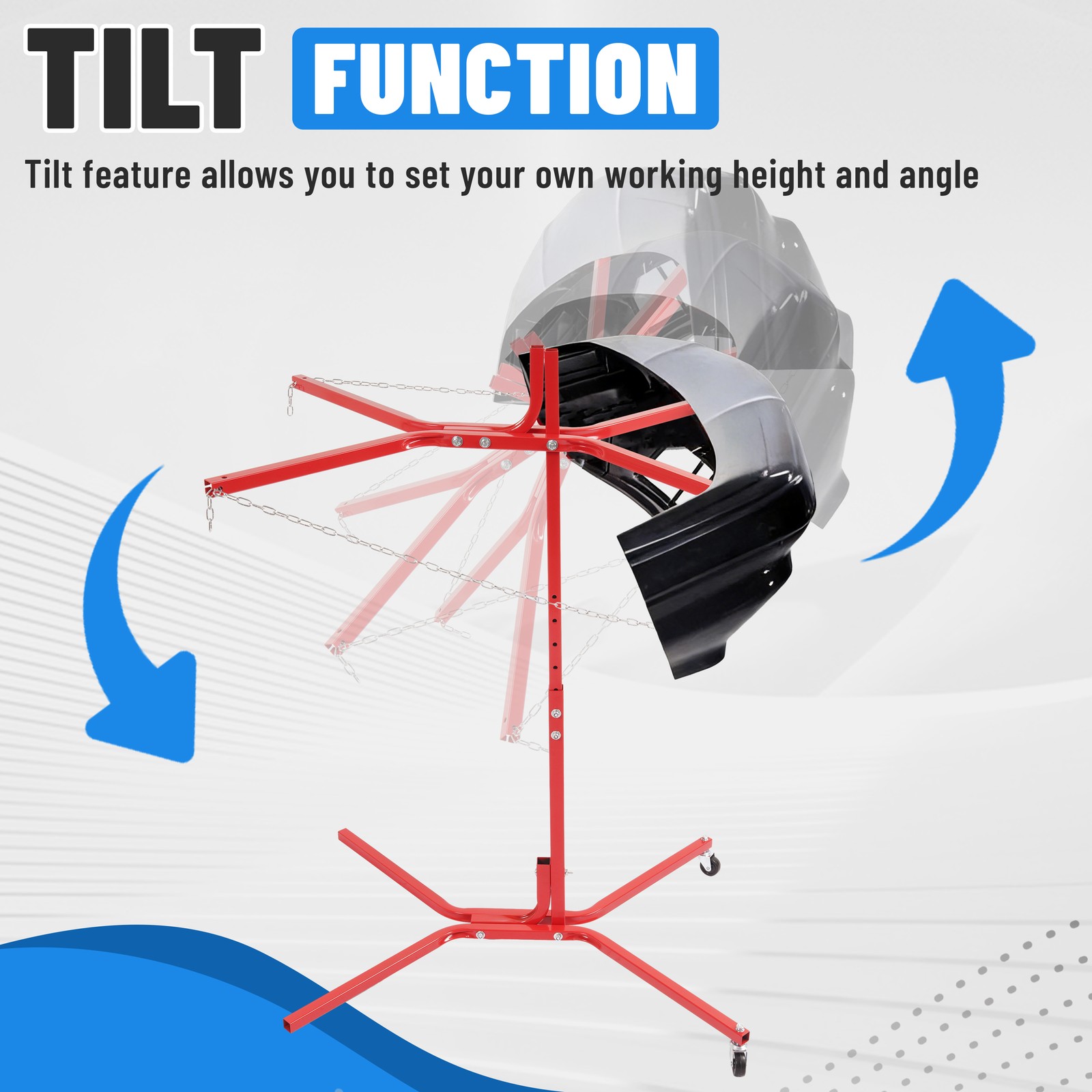 Bumper Tree 50'' Auto Body Door Fender Panel Paint Stand Holder Hang Hood Stand