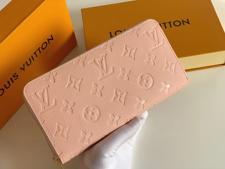 Louis Monogram Empreinte Zippy Wallet Pink