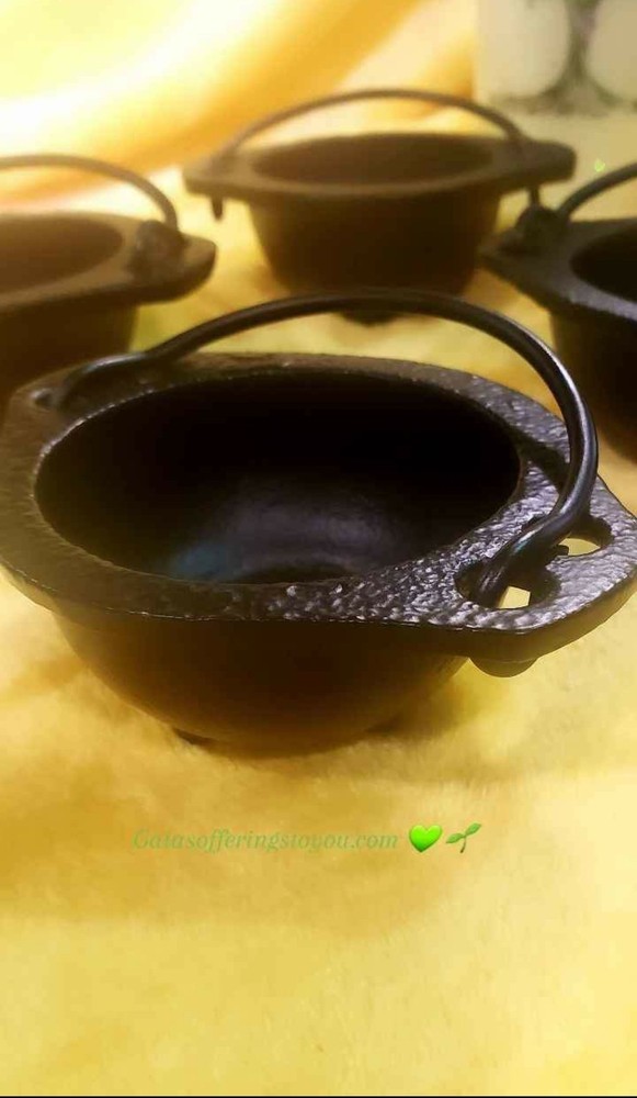 Cast Iron Cauldron (+Free White Sage Stick)