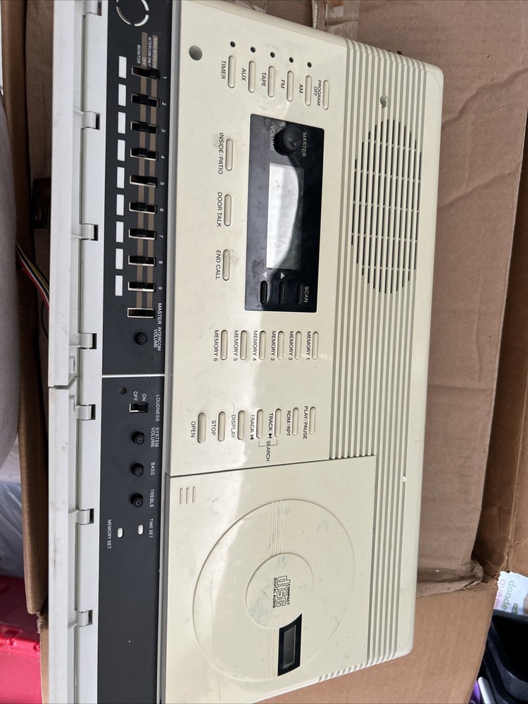 NuTone IM-4406WH Intercom Master Unit, AM/FM, CD player, off white
