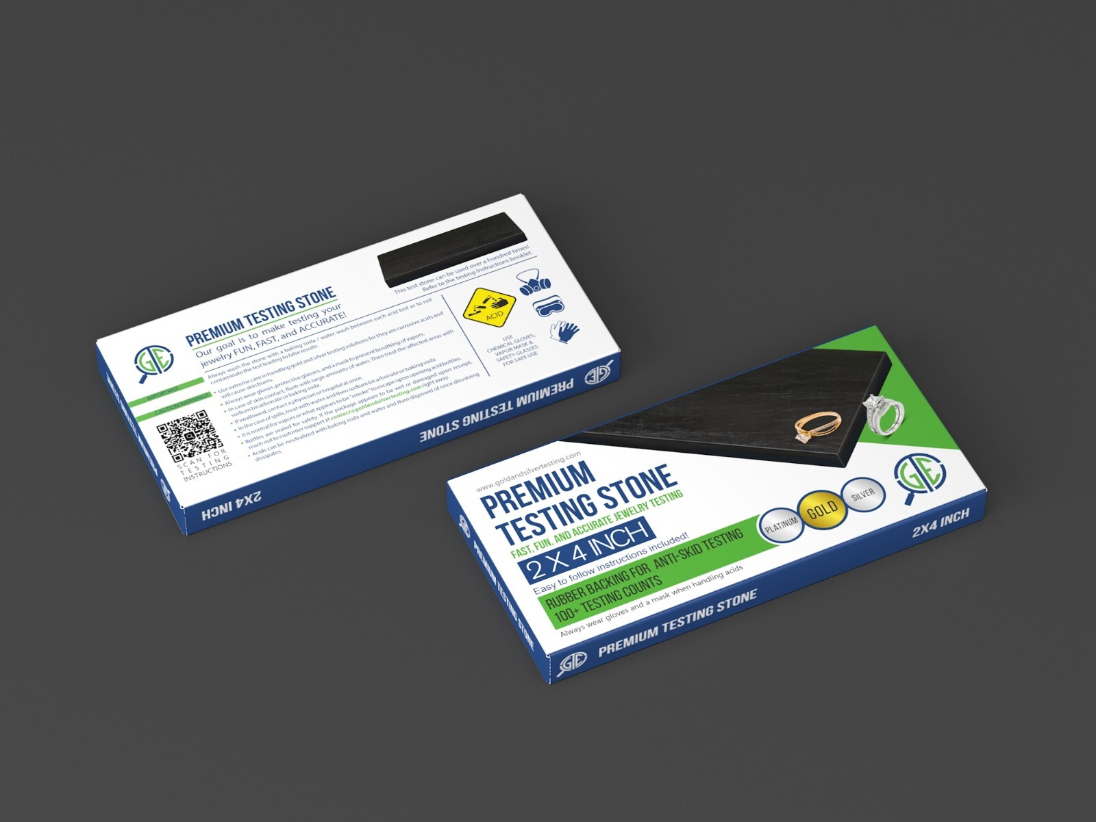 GOLD SILVER Jewelry Acid Tester Kit 9k 10k 14k 18k 22k Platinum Stone Testing