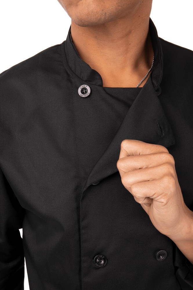 Unisex Bastille Chef Coat Black Medium